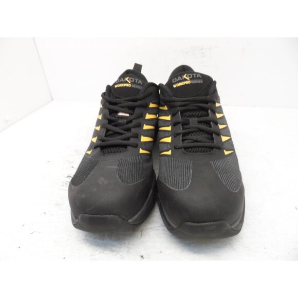 DAKOTA Mens Aluminum Toe Comp Plate 3619 Quad Comfort Work Shoe Black/Yellow 11M - Picture 2 of 8